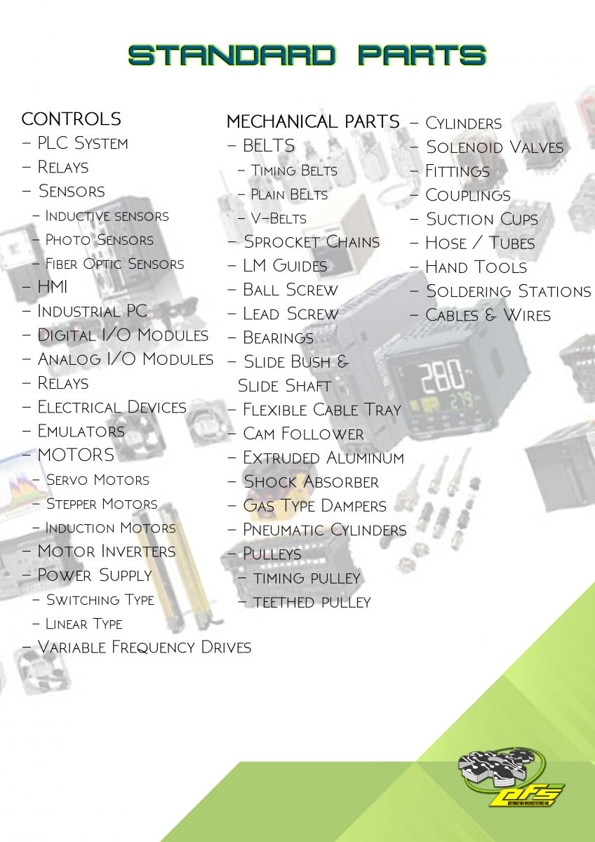 STANDARD PARTS PFS Automation